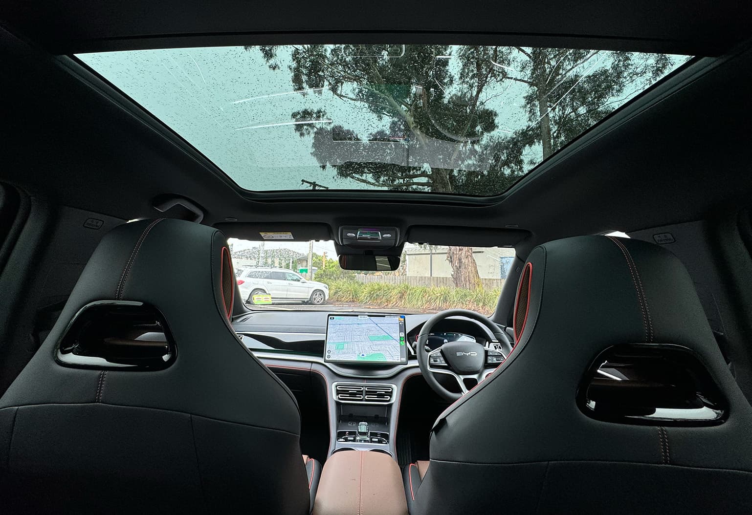 2024 BYD Sealion 6 interior showing sunroof